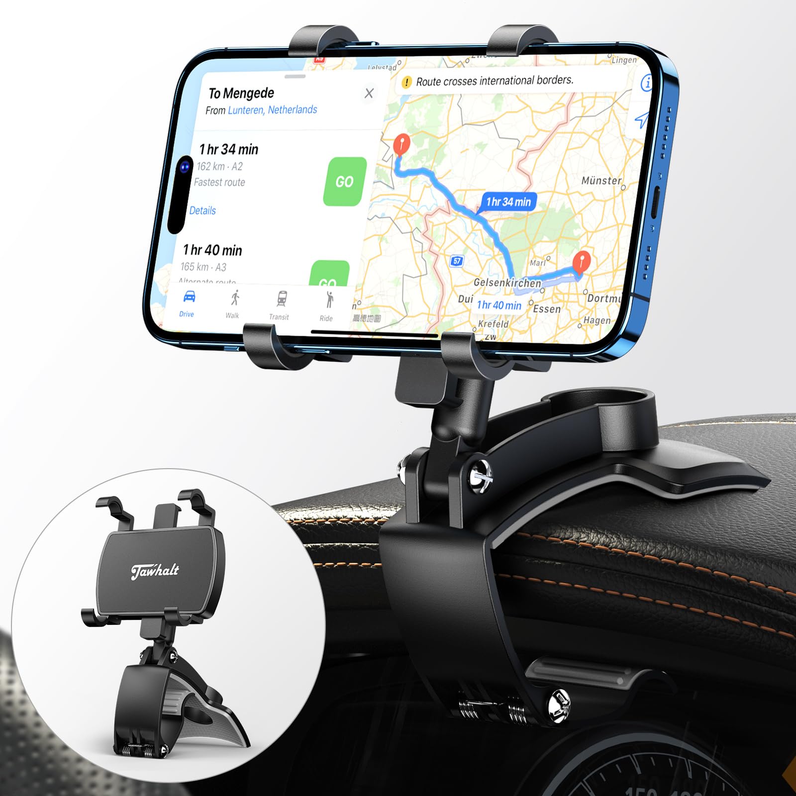Photo 1 of Jawhalt Car Phone Holder for Dashboard Cell Phone Mount for Car 360 Degree Rotation Clip Design Compatible with All Cell Smart Phones.
