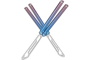 Nabalis Impulse Butterfly Knife Balisong Trainer for Practicing Flipping, Blunt Practice, No Edge Tool，Lightweight，Public-Friendly Metal Trainer