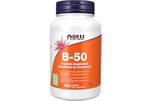NOW Supplements, Vitamin B-50 mg, Energy Production, Nervous System Health, 100 Veg Capsules