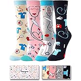 HAPPYPOP Book Lover Dentist Nurse Gifts - Chicken Teeth Dental Nurse Doctor Medical Socks