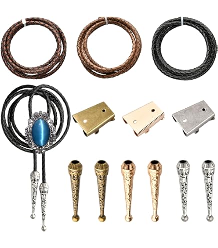 Kit De Fabrication De Cravates Bolo, Kit D'embouts De Rechange Pour Cravates Bolo~p139807122