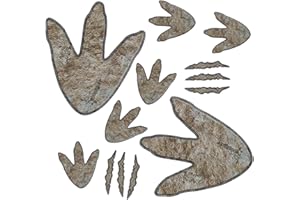 KIUKIUO 90 Pieces Dinosaur Decor Dinosaur Footprints Floor Decals Peel and Stick Track Stickers Removable Tracks Wall Decals Vinyl Footprints Wall Decal for Baby Nursery Bedroom Home Decor