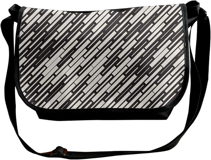 Sourde Black-and-white Irregular Dashes Messenger Bag Handbag Invisible Wallet Female Shoulder Bag
