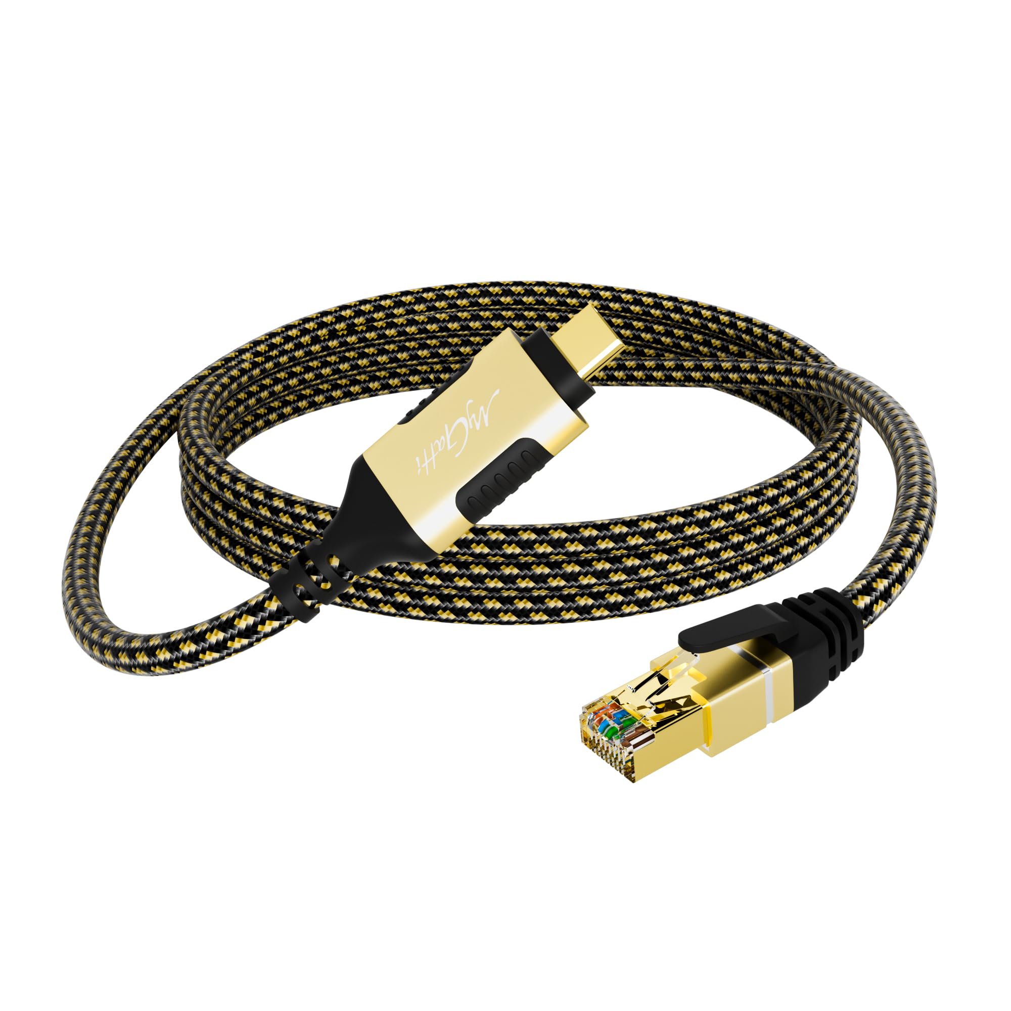 Photo 1 of USB C to Ethernet Cable 6 FT, USB 3.0 Type-C to RJ45 Cord, FTP, 1Gbps Shielded Internet LAN Network Cable, Thunderbolt 3/4 Compatible with MacBook Pro, iPhone 16/15 Series, iPad Pro, Dell XPS, More