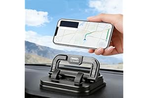Car Phone Holder 360 Degree Rotation, 2026 New Universal Car Dashboard Non-Slip Phone Holder Mount, Compatible with Smartphon