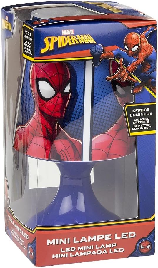 Lampe Led Marvel Spiderman Mit Batterie Und Taste Onoff Blau