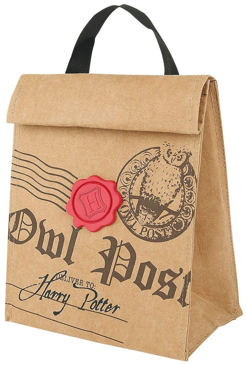 Harry Potter Lunch Bag Letter from Hogwarts Owl Post Official Brown Insulated One Size