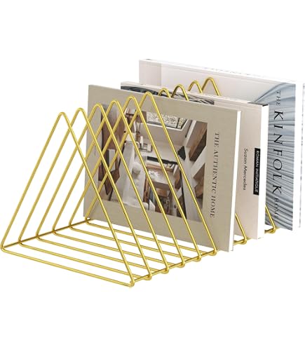 Présentoir pour magazines, Support pour journaux, Support métallique multifonctionnel rustique pour disque vinyle, Album, livres, salon  1503