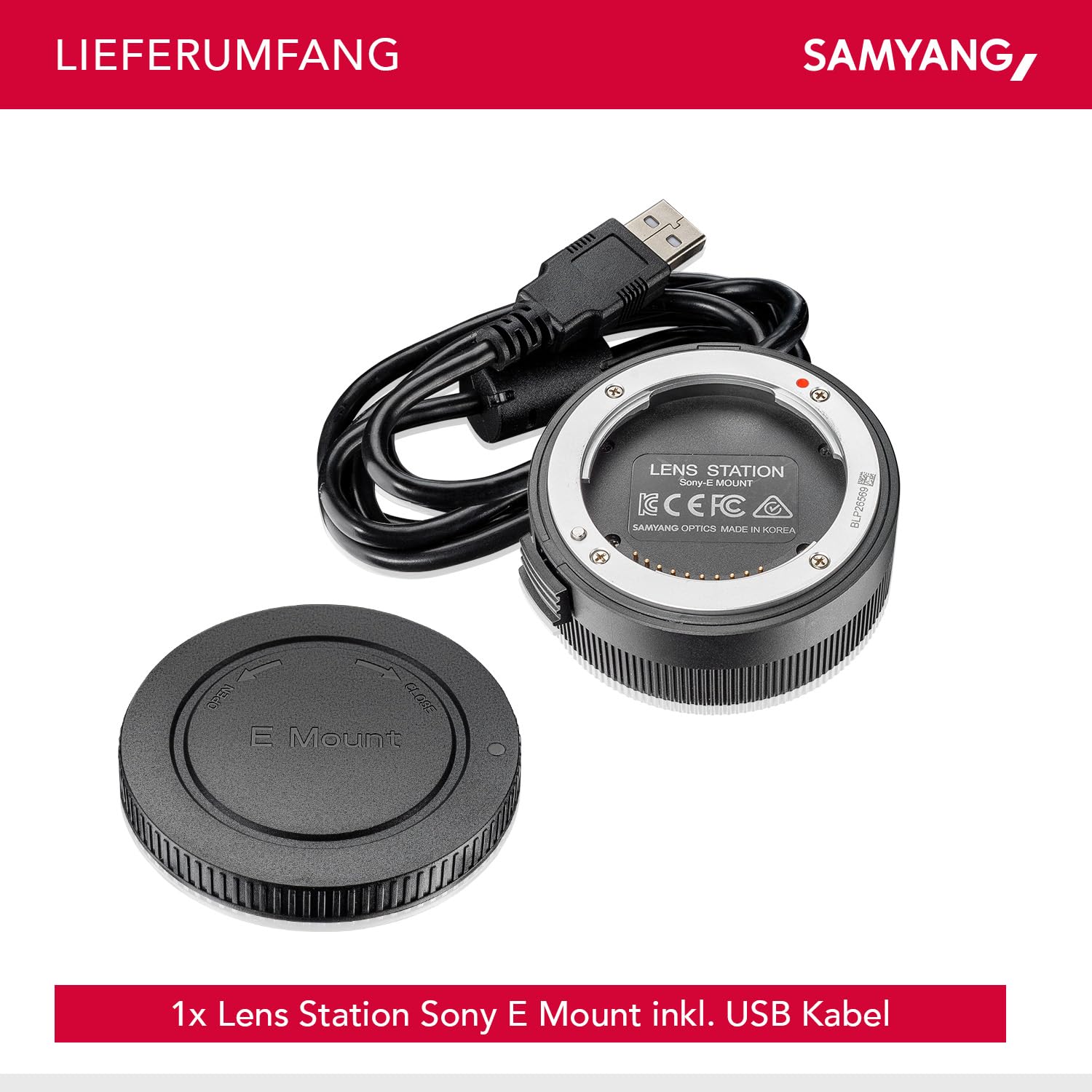 Samyang Lens Station für AF Sony E Objektive - Firmware-Update, Fokussierung und Blendenkalibrierung - Kompatibel mit Samyang E Mount Objektiven - Kompatibel mit Windows und Mac 5