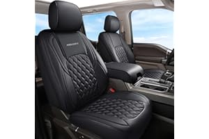Huidasource Dodge Ram Seat Covers, Front & Rear Pickup Truck Leather Seat Cover Fit for 2009-2018 1500, 2010-2025 2500/3500 Crew Mega Cab, 2019-2025 ram 1500 Classic only (Full Set/Black)