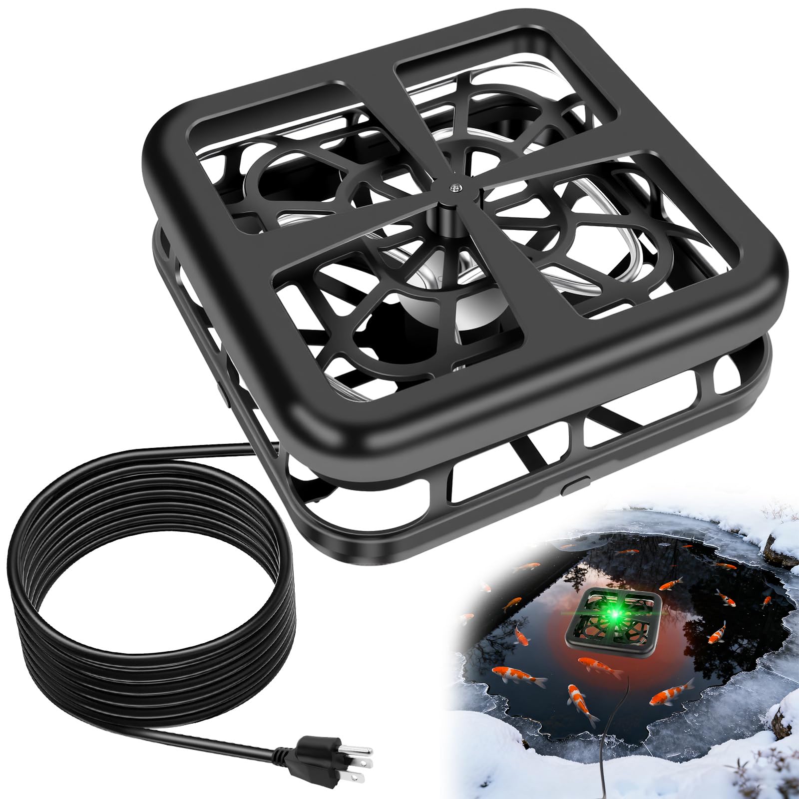 Photo 1 of ** FOR PARTS ONLY ** 
SprintGy Floating & Submersible Pond Heater, 1500W Pond Heaters for Outdoor Ponds with Fish, Thermostat Control Pond Deicer with Indicator Lights, Koi Pond Stock Tank Water Trough Heater for Winter