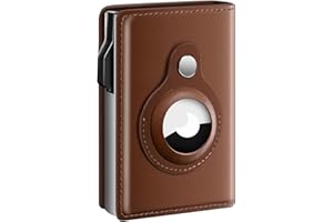 FLETUTE Wallet for Men,Airtag Wallet, Ridge Wallets for Men,Mens Wallet,Credit Card Holder,Slim Wallet for Men(Brown)