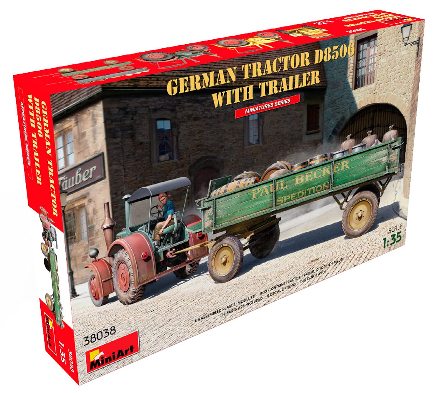 Miniart 1:35 - German Tractor D8506 with Trailer
