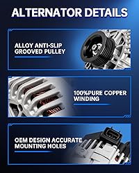 MARSFLUX 130 Amp Alternator Compatible With Acura