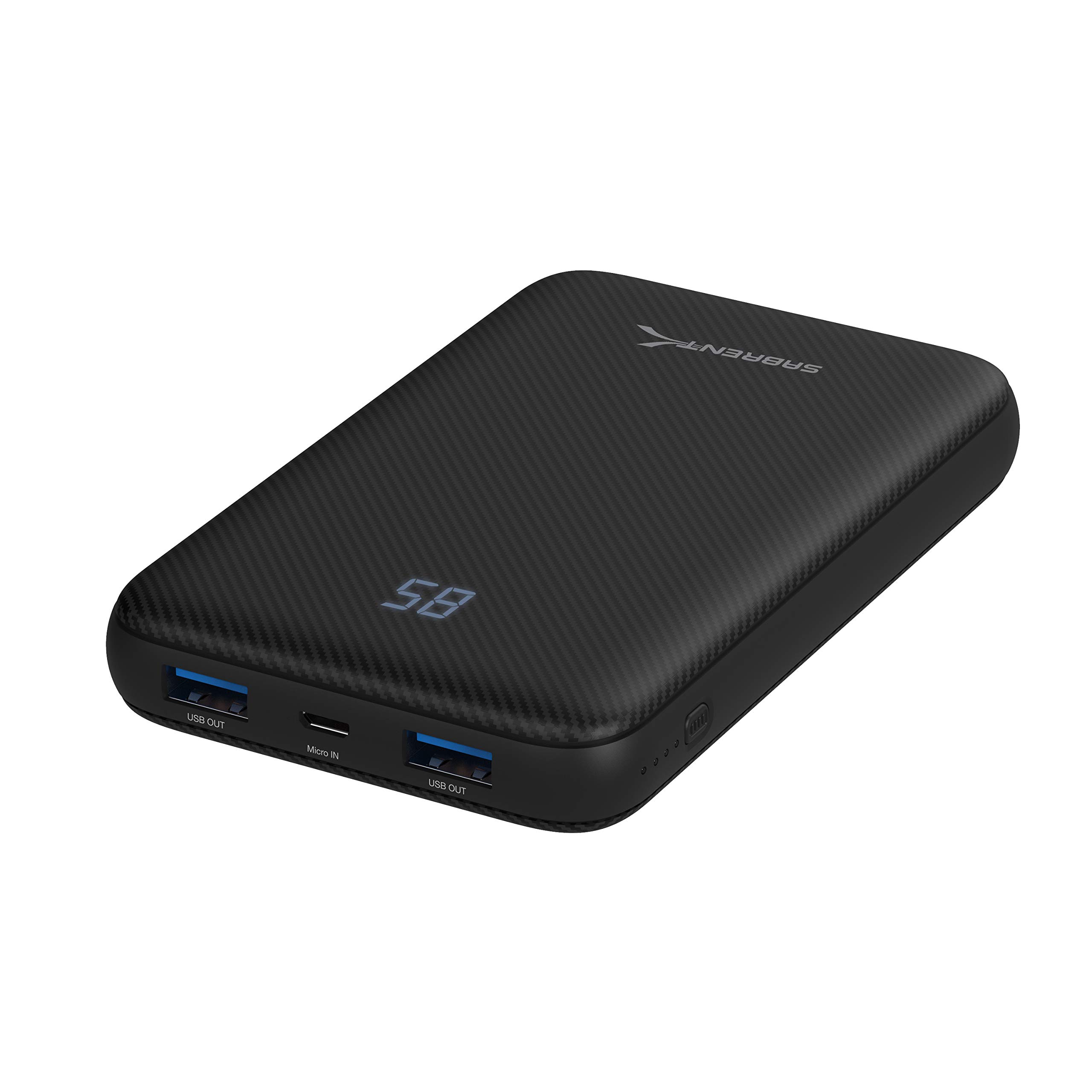 Sabrent Portable Charger 10000 mAh USB C PD Power Bank with Quick Charge 3.0 USB (PB-Y10B)