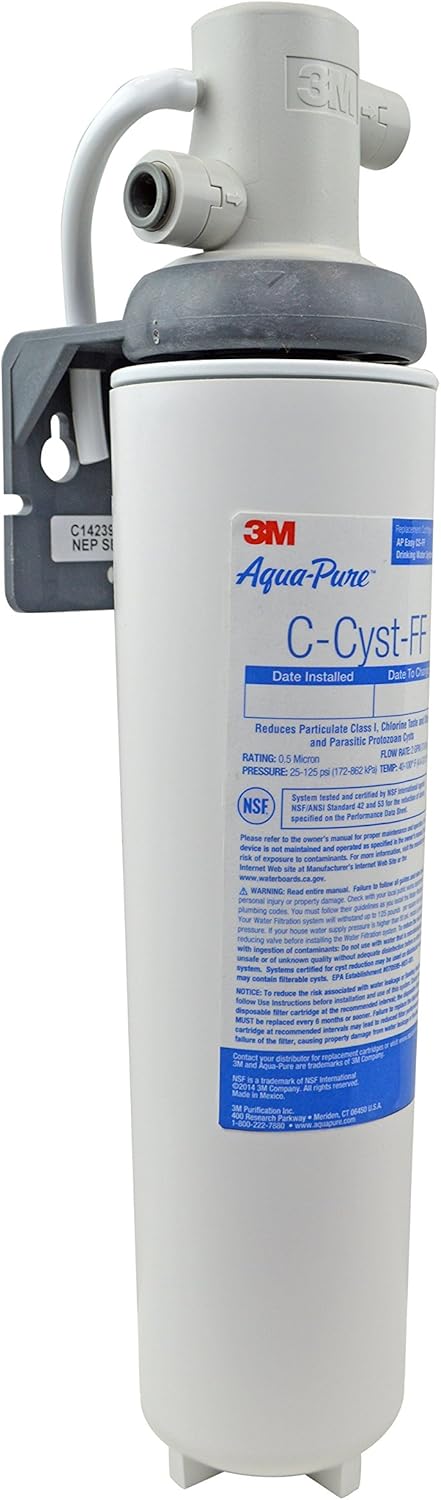 3M Aqua-Pure Under Sink Full Flow Water Filter System Cyst-FF, 5609223, White: Home Improvement