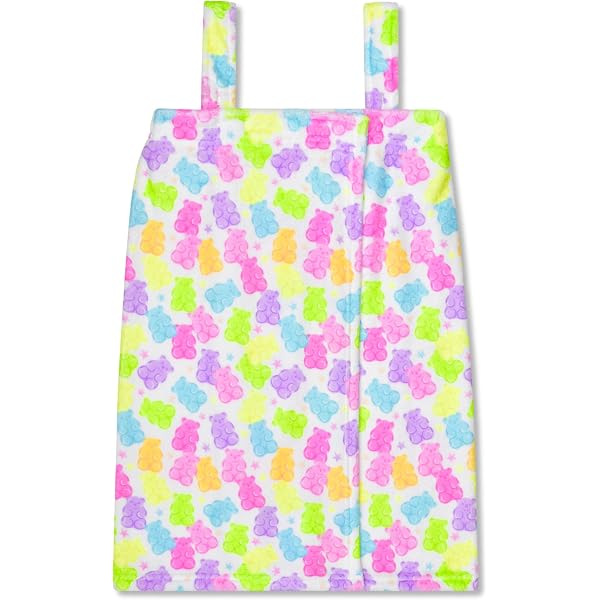 Iscream & Corey Paige Girls' Plush Spa Wrap - Adjustable For Home, Beach & Summer Camp