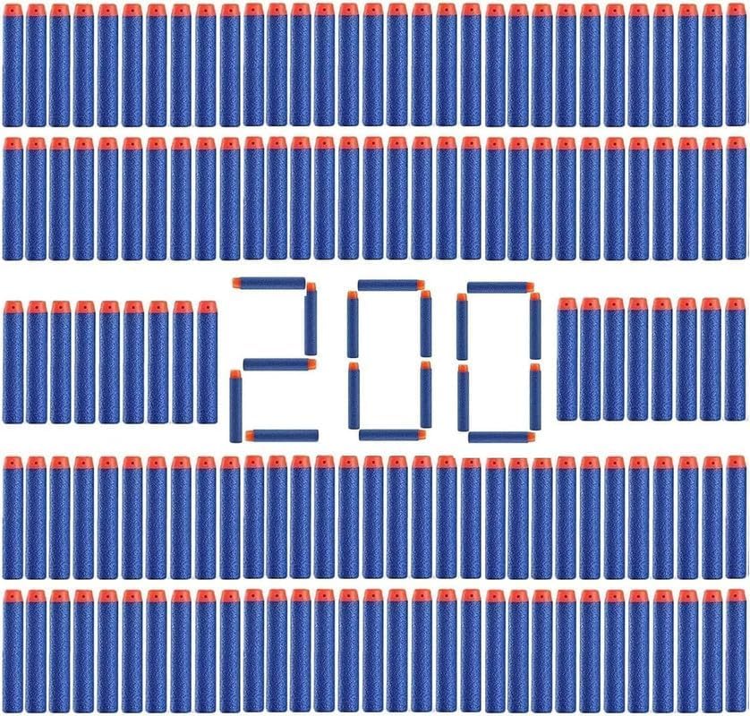 Vastcart 200 Refill Darts Foam Ammunition Compatible with Nerf Gun Elite, Darts Bullets fit for N-Strike Elite Series Blasters, Dart Accessories fit for Nerf Blaster Battle Boy Party Favor, Blue