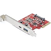 StarTech.com 2-Port 10Gbps USB-A & USB-C PCIe Card - USB 3.1 Gen 2 PCI Express Type C/A Host Controller Card Adapter - USB 3.
