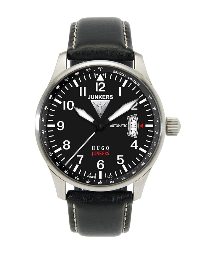 Junkers Herrenuhr Analog Automatisch mit Lederarmband – 66642
