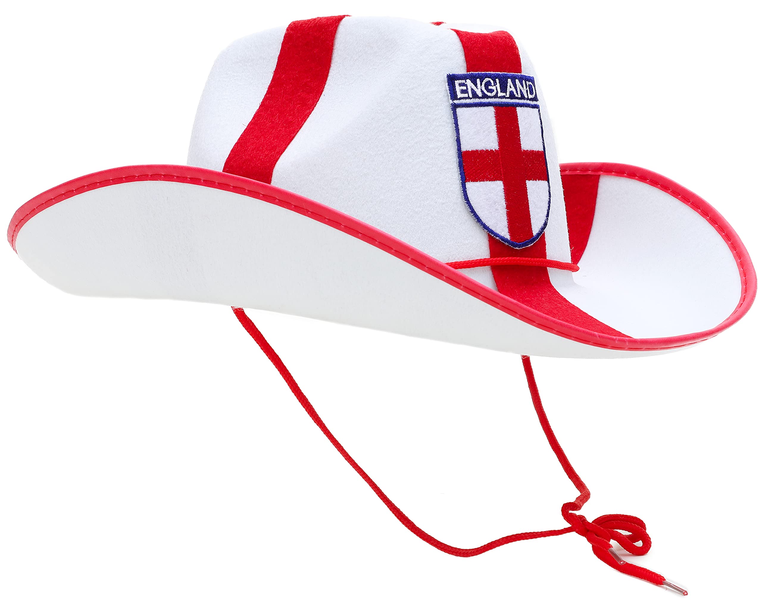 Toyland® 26cm (10") England Cowboy Style Hat - Fancy Dress - Rugby, Cricket, World Cup - Euros/St George's Day - English Party Decorations