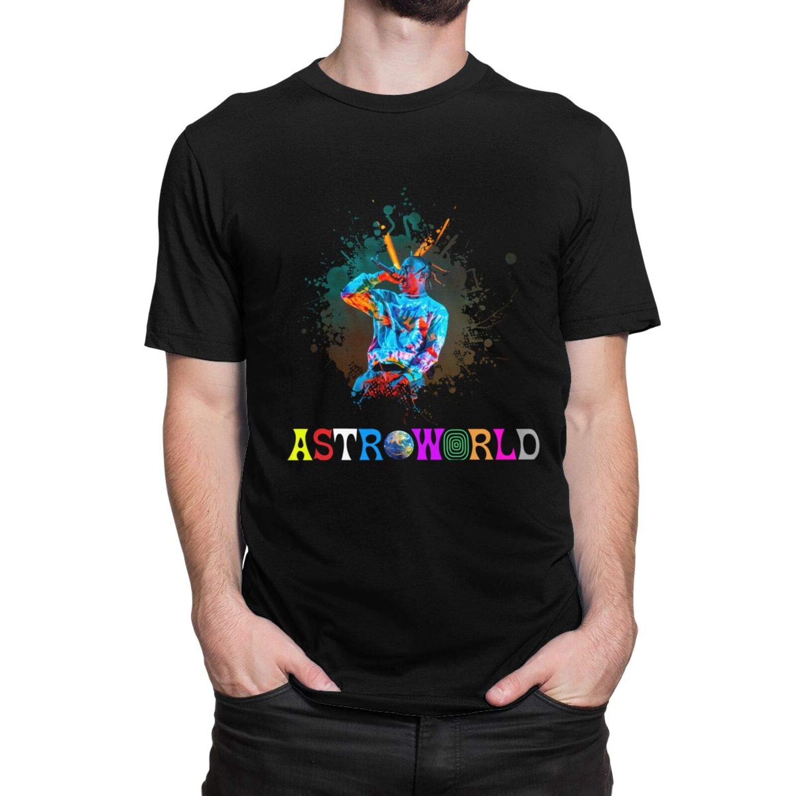 Astroworld Travis Scott T-Shirt Printed Fashion Sport Hip Hop Crew Short Sleeve Tee Shirt