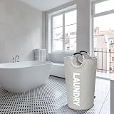 DOKEHOM 125L X-Large Collapsible Laundry Basket Grey XL 79cm 600D view 7