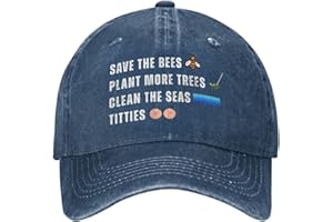 Hoteiles Saving The Bees Planting More Trees Cleaning The Seas Titties Novelty Baseball Cap Adjustable