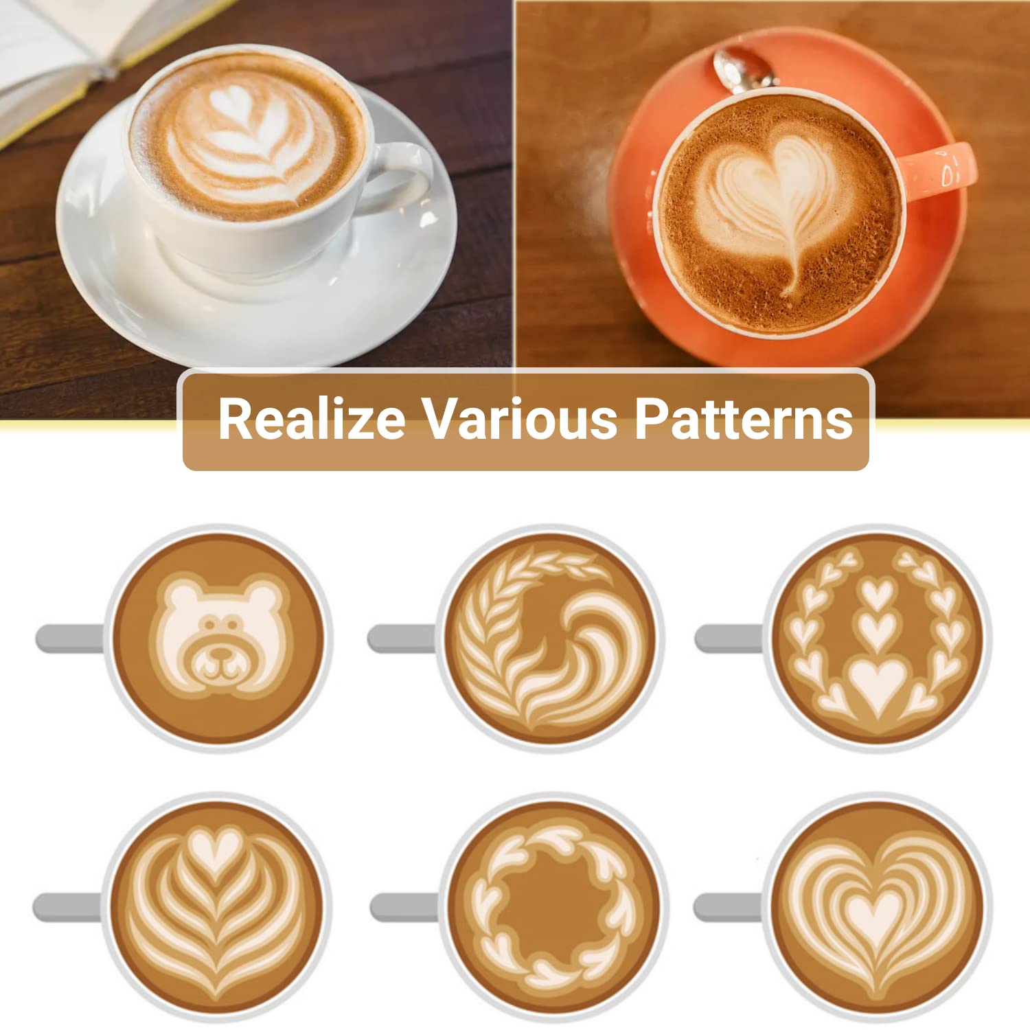 Milk Frothing Pitcher, 350ml/600ml (12oz/20oz) Milk Frother Cup Stainless Steel Jug Steaming Pitcher, Milk Coffee Cappuccino Latte Art Barista Steam Pitchers Milk Jug Cup with Decorating Pen