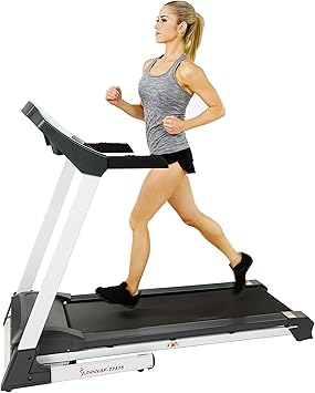 Sunny Health & Fitness SF-T7515 Smart Treadmill with Auto Incline, Speakers, Bluetooth, LCD and Pulse Monitor, Phone Function, 240 LB Max Weight