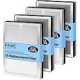 FFAC MA-25 Replacement Filter Compatible with MA-25 Air Purifier S1/W1/B1, 3-in-1 Filtration System of MA25, H13 True HEPA and Activated Carbon Filter, 4 Pack