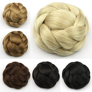 Amazon Com Deniya Synthetic Hair Braided Clip In Bun Hair