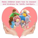 SumDirect Sets of 8 Wooden Family Dolls Playset for Doll House 8 Figures view 5