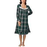 Eileen West Womens Sleepwear & Loungewear - Brushed Flannel Collection - 100% Cotton Long Sleeve Waltz Nightgown