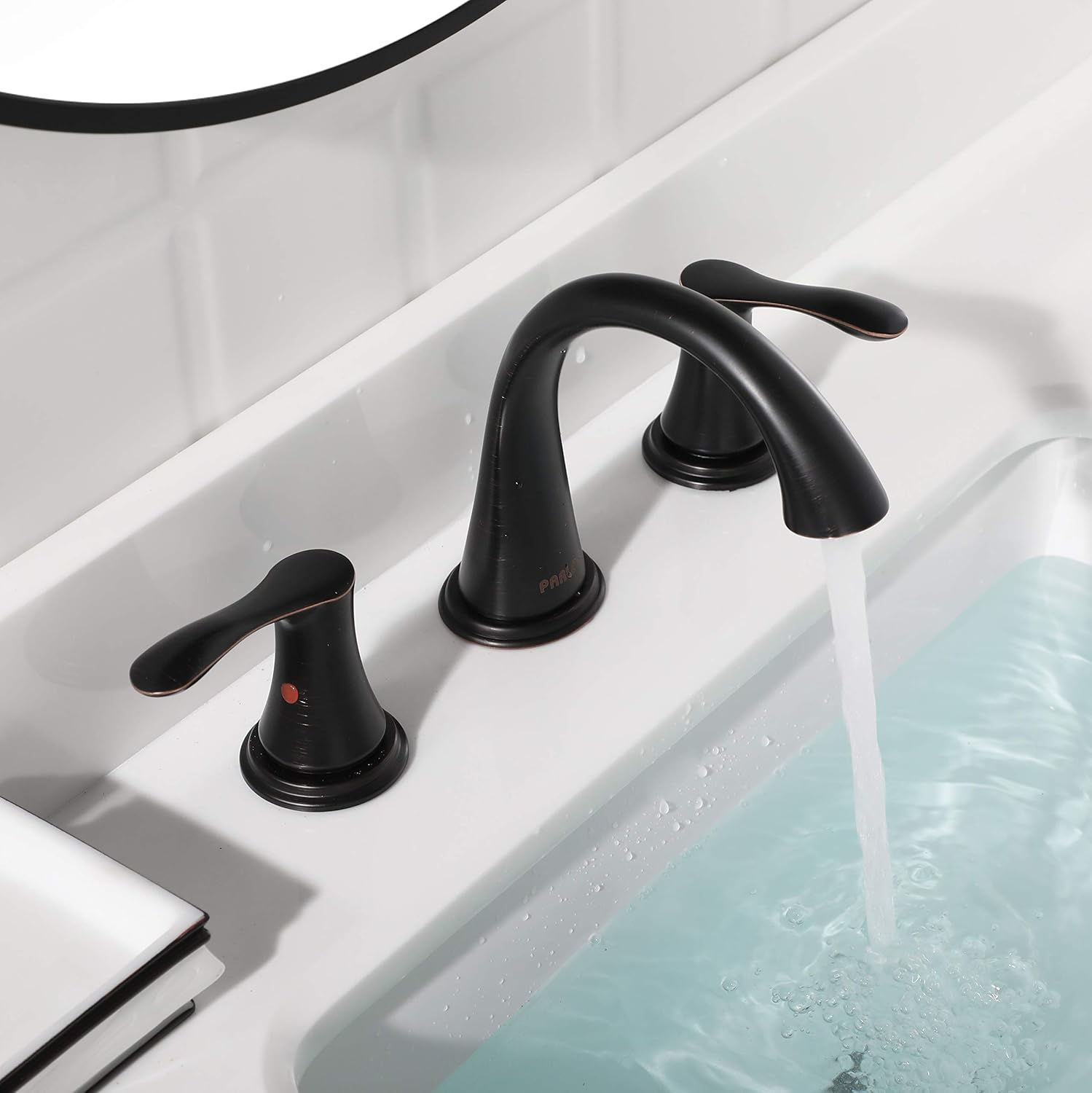 PARLOS 2 Handles Widespread Bathroom Faucet with Pop Up Sink Drain and Supply eBay