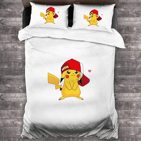 Amazon Co Jp ポケットモンスター ピカチュウ 布団カバー 3点セット 寝具カバーセット 枕カバー 掛け布団カバー 寝具用品 ベッドカバー 優しい肌触り 柔らかい 通気性 抗菌 防臭 四季通用 ホーム キッチン