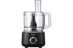 Panasonic MKF511 Compact 10-Cup Food Processor with 4 Blades, Whipping Disc and Blades Storage Stand, 800W Max Wattage