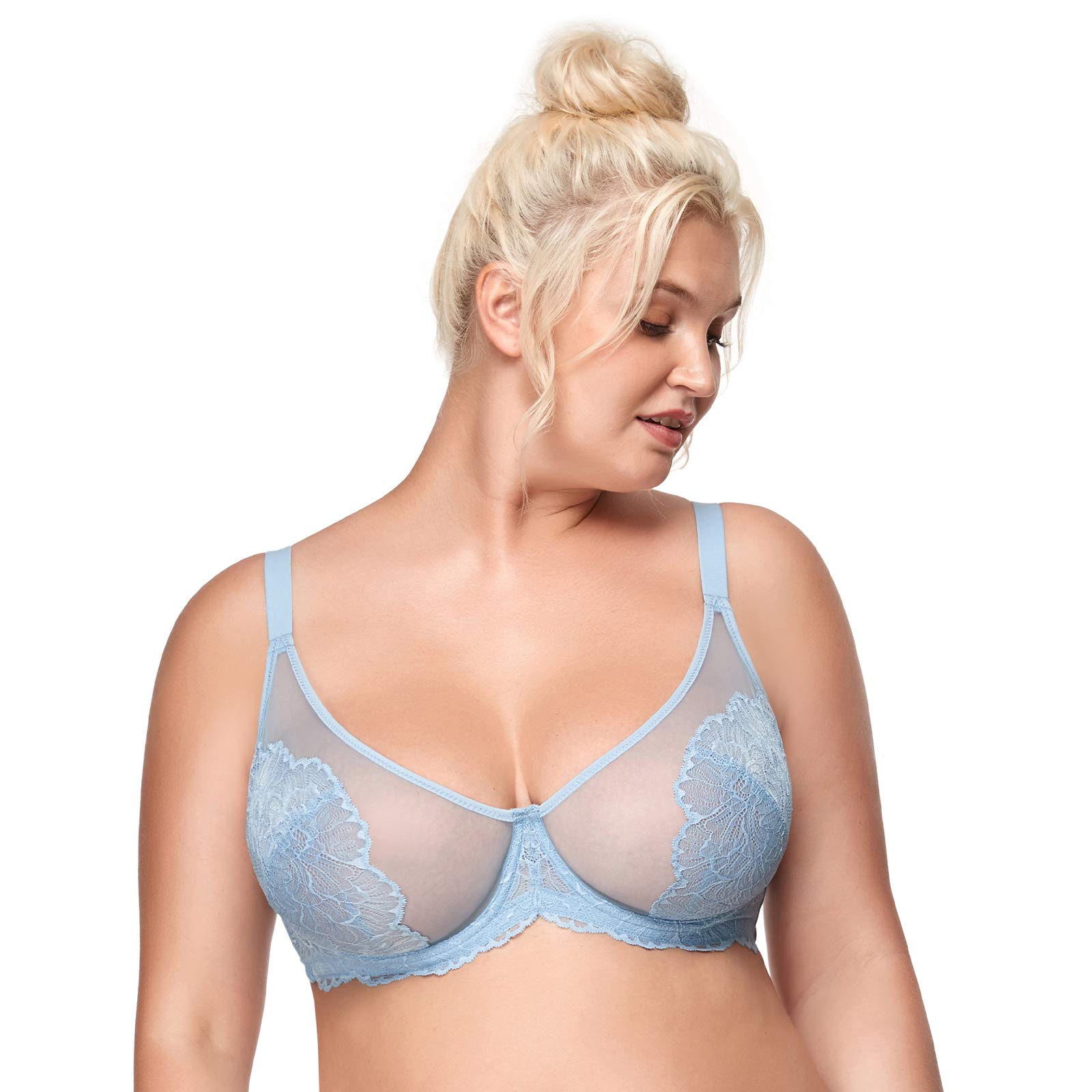 Hsia Women S Minimizer Bra Unlined Underwire Full Figure Lace Bra Plus Size Full Coverage Unpadded Bra 34c 44ddd Buy Online In India At Desertcart In Productid 144225949