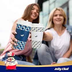 JOLLY CHEF 16 oz Coffee Cups with Lids 100