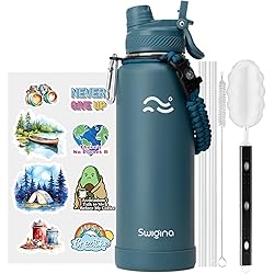 Swigina [2-IN-1 LID] Insulated Water Bottle with