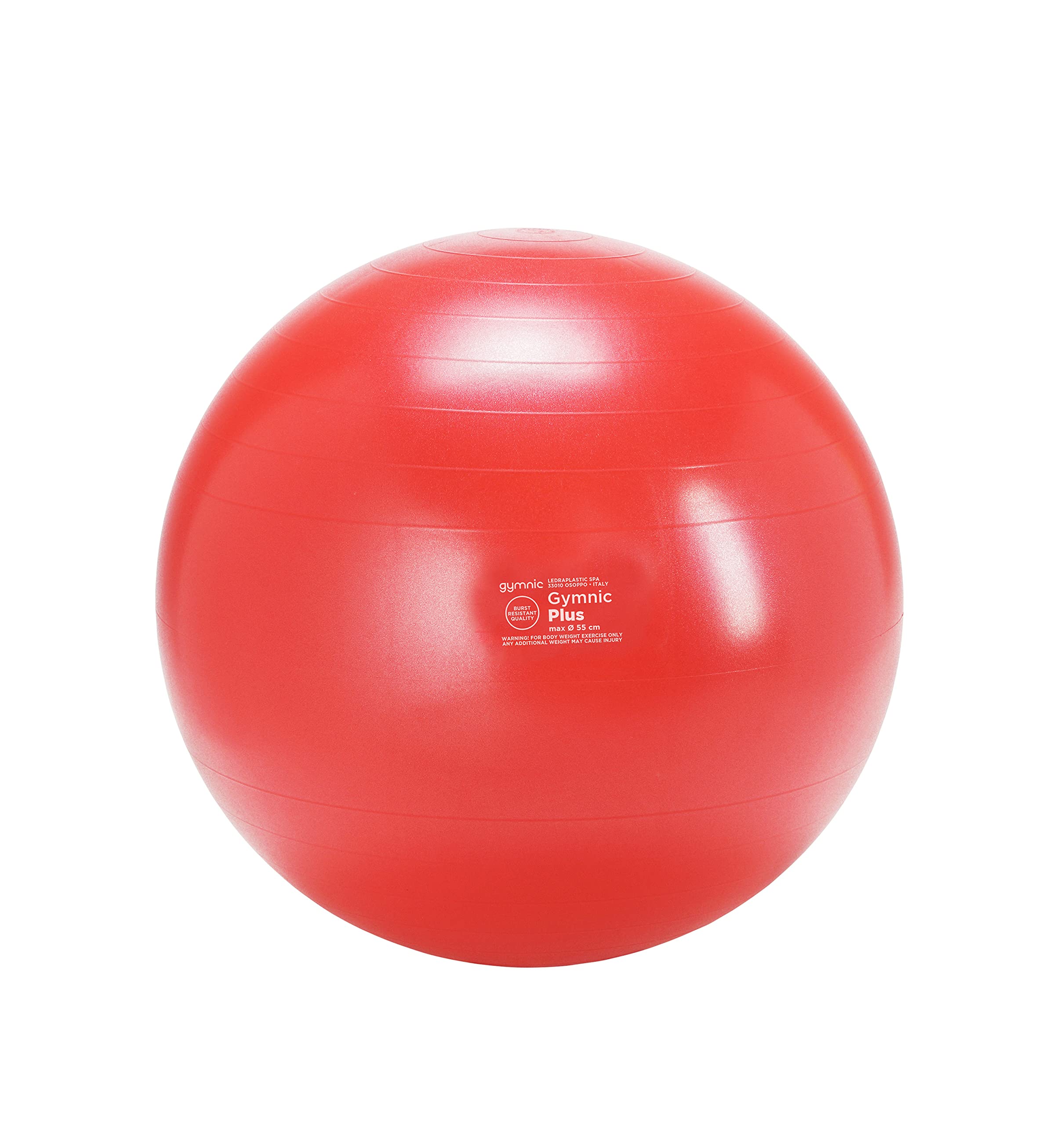 GYMNIC Plus Fit-Ball Ball Ø 55 cm red for physiotherapy, fitness and rehabilitation, ideal for postural exercises, dynamic sitting and functional training, for home and professional use