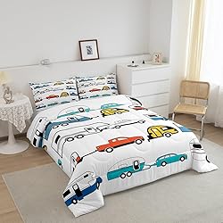 Camper Comforter Set Twin, Happy Camping Bedding