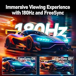 ZZA 27 Inch Curved Gaming Monitor 180Hz /144HZ 1ms