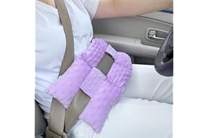 HAPIPOPPY Ostomy Seatbelt Pillow for Stoma Guard Cover Colostomy Bag Ileostomy Colon Cancer Chemotherapy Port Pacemaker Recovery Support Cushion Post Surgery Patients Gifts Minky Dot Lavender