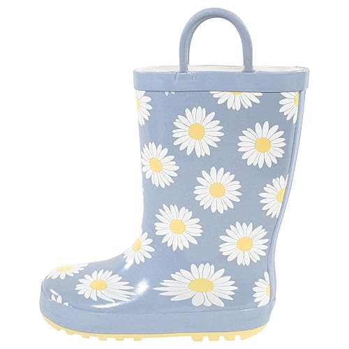 Hudson Baby Kids Rain Boot, Blue Daisy, 5 US Unisex Toddler