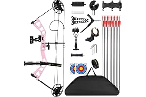 Lanneret Youth Compound Bow Package for Youth & Kids,Beginners and Women,10-40 Lbs Draw Weight,16"-28" Draw Length,290fps，Compound Bow Kit for Beginner