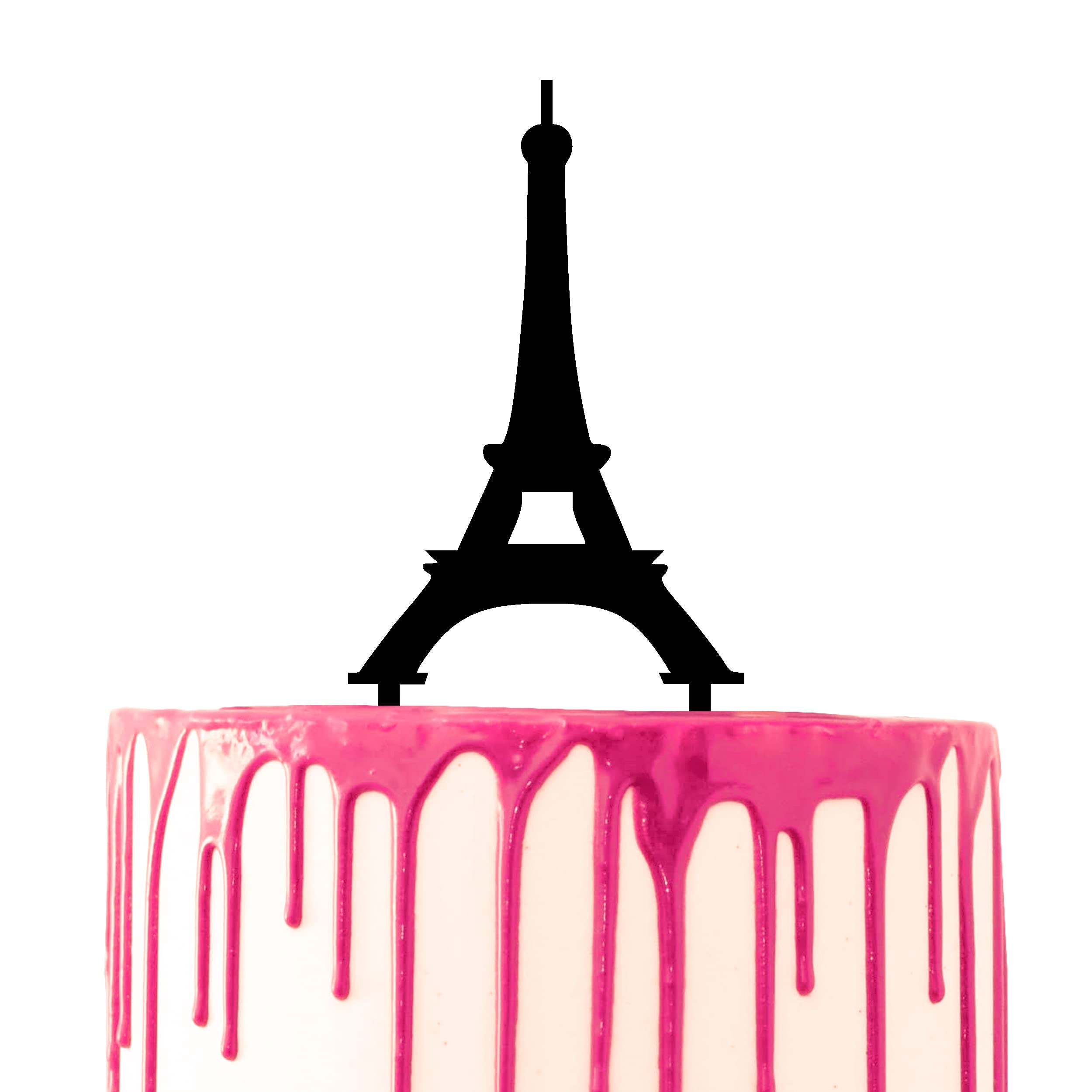 CARISPIBET cake decoration topper with famous Eiffel Tower love in Paris wedding party decorative acryllic topper