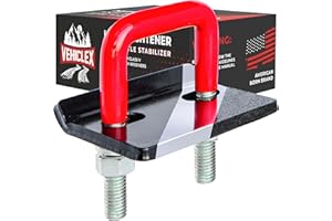 Anti-Rattle Hitch Tightener Clamp for 2.5" Receivers - Vehiclex Galvanized Heavy-Duty Stabilizer with 0.44" U-Bolt, Rust-Proof for Trailers & Trucks
