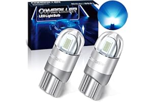 Combriller 194 LED Bulb Ice Blue, Error Free 194 168 LED Bulb T10 2825 w5w Led Interior Car Lights for Car License Plate Light Dash Lights Interior Dome Map Door Marker Courtesy Light, Pack of 2