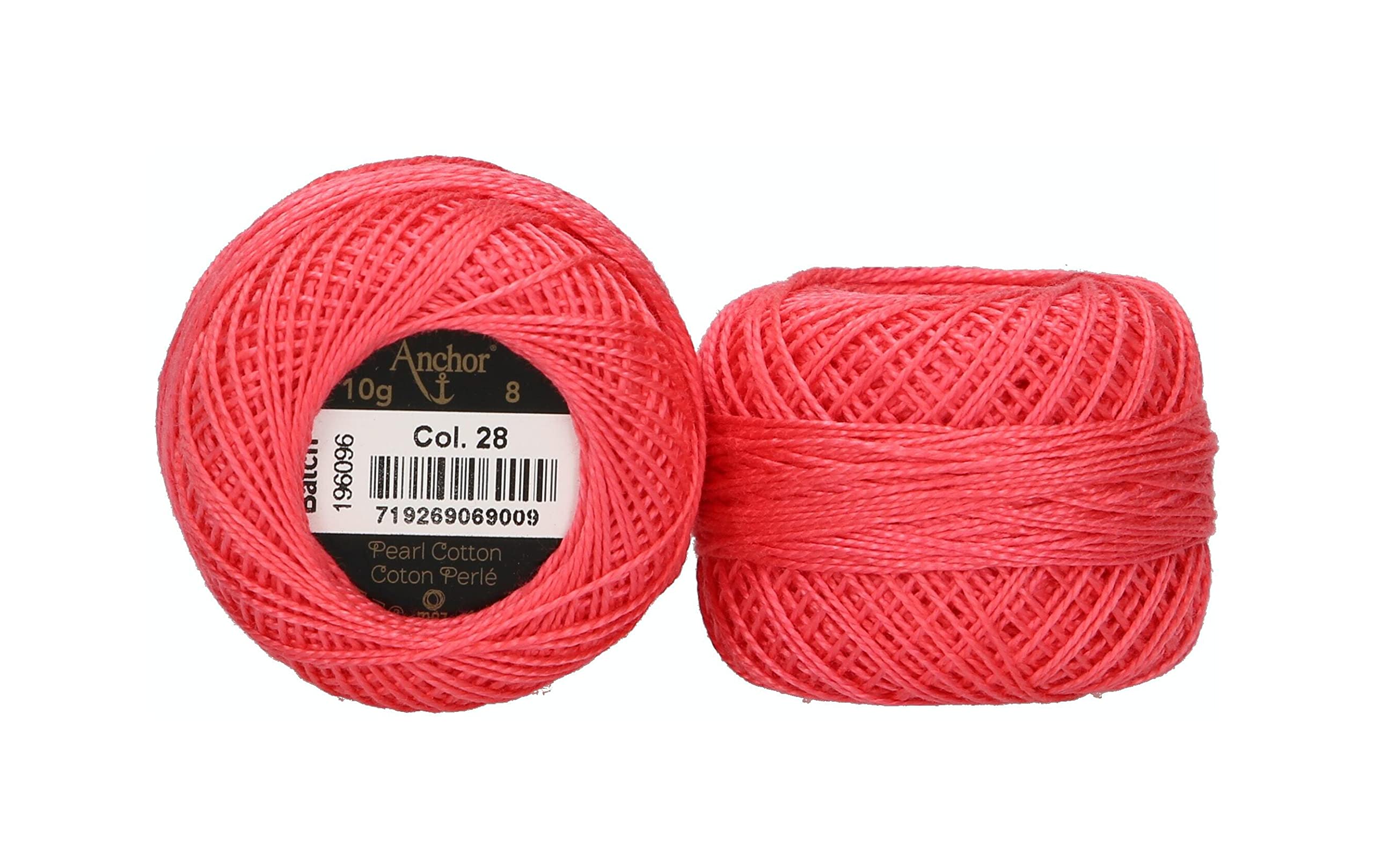 ANCHOR Pearl Yarn, Thickness: 8, Packaging: 10G, Running Length: 82M malve hell Embroidery Threads